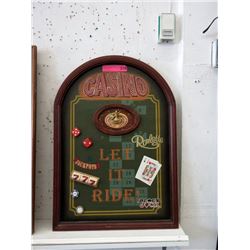 Wood Framed Casino Wall Plaque
