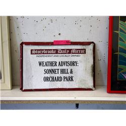 "Storybrooke Daily Mirror" Sign