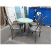 Metal Patio Table with 4 Chairs