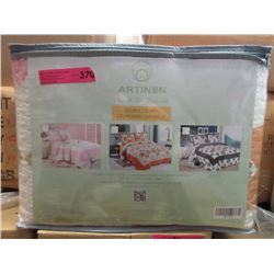 New 3 Piece Orange Full/Queen Quilt Set