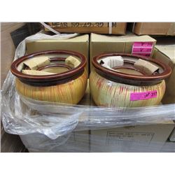 2 New Sets of 3 Ceramic Plant Pots