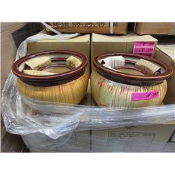 2 New Sets of 3 Ceramic Plant Pots