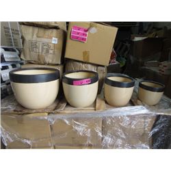 New 4 Piece Ceramic Plant Pot Set