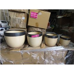 New 4 Piece Ceramic Plant Pot Set