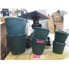 2 New 3 Piece Ceramic Planter Sets
