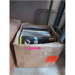 Box of Vintage LP Records