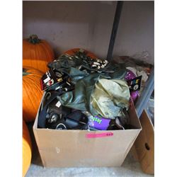 Box of New Halloween Masks & Costume Pieces