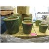 2 New 3 Piece Sets of Ceramic Plant Pots