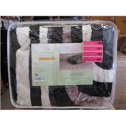 New Geometric Queen Size Plush Blanket