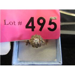 Vintage 10 KT Gold and Diamond Ring - Size 6