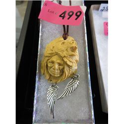 3D Carved Resin First Nations Pendant