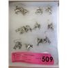 6 New Pairs of Sterling Silver Lion Earrings