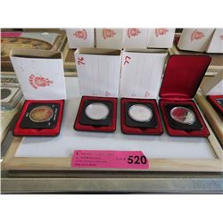 4 Canadian Commemorative .500 Silver Dollar Coins
