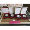 4 Canadian Commemorative .500 Silver Dollar Coins