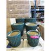 2 New 3 Piece Ceramic Plant Pot Set