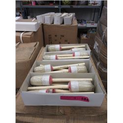 4 Boxes of New #12 Round Bristle Brushes