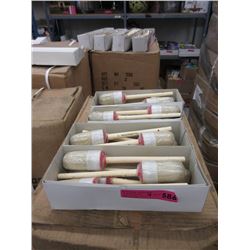 4 Boxes of New #12 Round Bristle Brushes