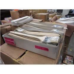 4 Dozen New Long Handled 3" Angle Bristle Brushes