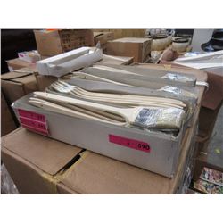 4 Dozen New Long Handled 3" Angle Bristle Brushes