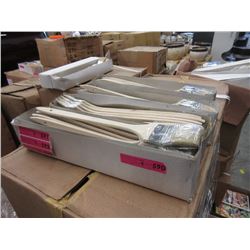 4 Dozen New Long Handled 3" Angle Bristle Brushes