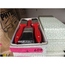 4 Dozen New 1.5" Pure Bristle Paint Brushes