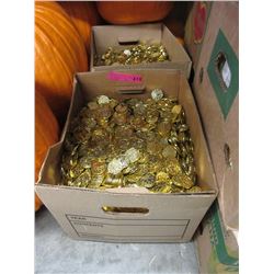2 Large Boxes of Plastic Treasure Chest Coins