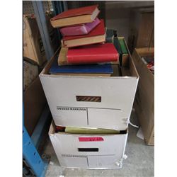 4 Boxes of Assorted Vintage Hardcover Books