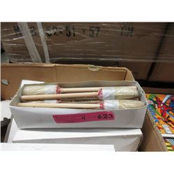 4 Dozen New #4 Round Bristle Brushes