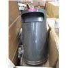 Image 1 : Commercial Metal Half Moon Trash Container