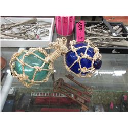 4 Cast Iron Skeleton Keys & 2 Glass Bobbers