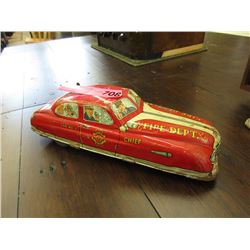 1940s Marx Fire Department Chief's Car