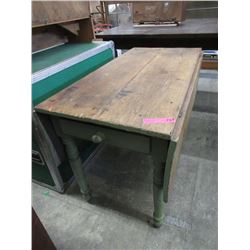 Vintage Pine Canadiana Dropside Kitchen Table ca1900