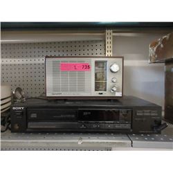 Sony CDP-270 CD Player & Table Radio