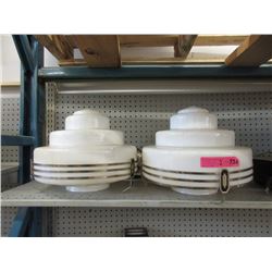 Pair of Art Deco Style Glass Chandelier Shades