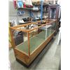Vintage Wood Floor Display Case on Casters