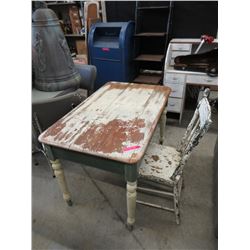 Vintage Canadiana Farmhouse Table & Chair