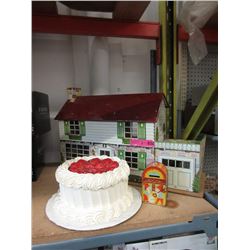 Vintage Tin Litho House & Movie Prop Case