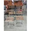 4 Wood & Metal Folding Chairs