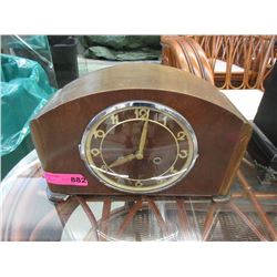 Vintage Wood Cased Mantle Clock