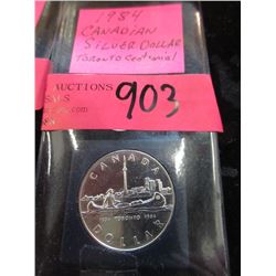 1984 Canadian Silver Dollar Coin - .800 Silver