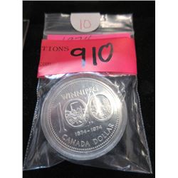 1974 Canadian Silver Dollar Coin - .500 Silver