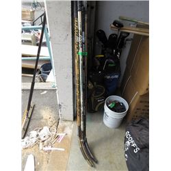 Bundle of Wood Hockey Sticks