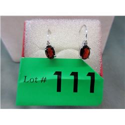 New 2 CT Garnet & Diamond Earrings