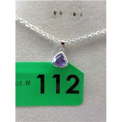 1.1 CT Amethyst & Diamond Necklace