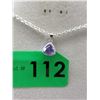 Image 1 : 1.1 CT Amethyst & Diamond Necklace