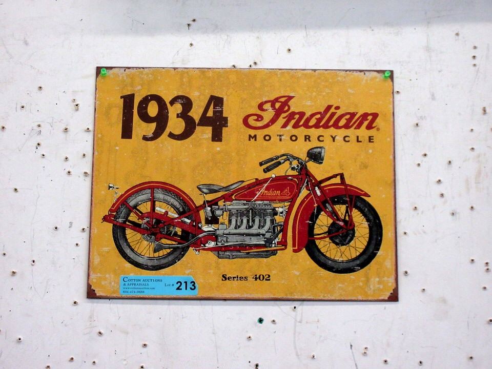 Tin Sign Vintage Indian Motorcycles 1