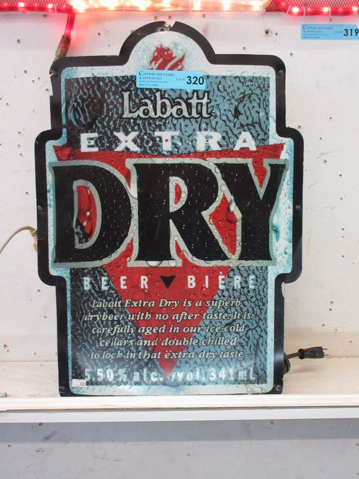 Illuminated Labatt Extra Dry Sign