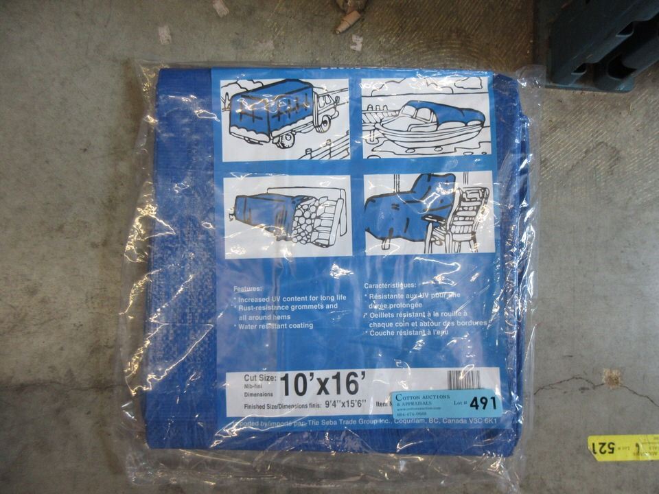 New Western Rugged 10 Foot x 16 Foot Blue Tarp