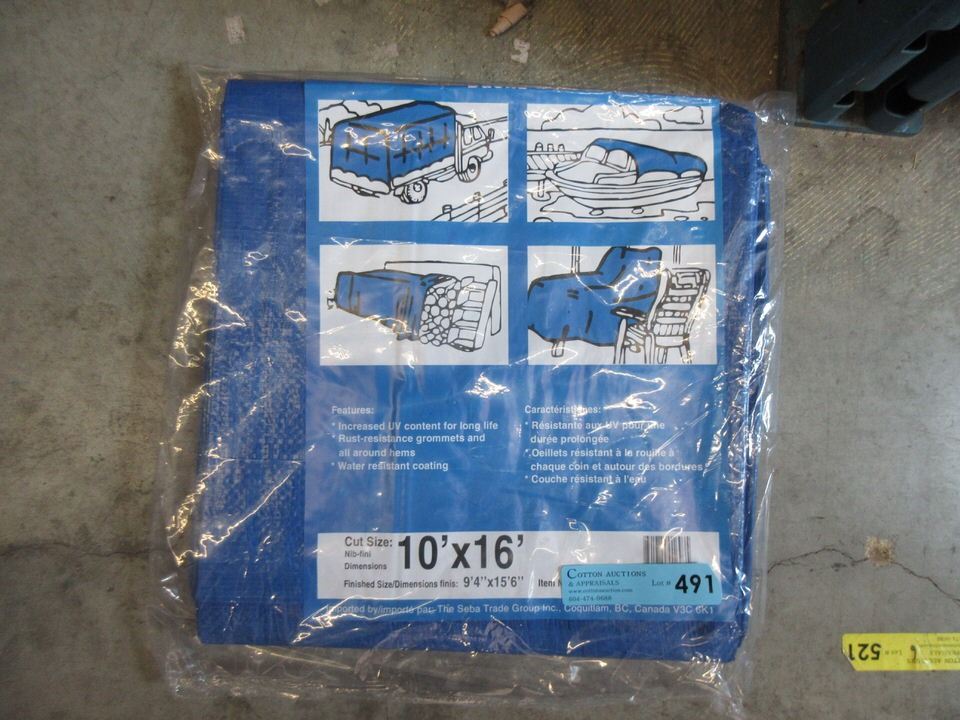 New Western Rugged 10 Foot x 16 Foot Blue Tarp