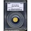 Image 1 : 1849 G$1 Open Wreath MS64 PCGS. Large Head,